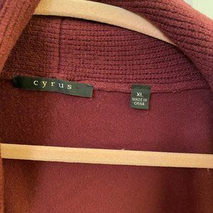 Pair of Cyrus Open Cardigans - Black & Wine - XL